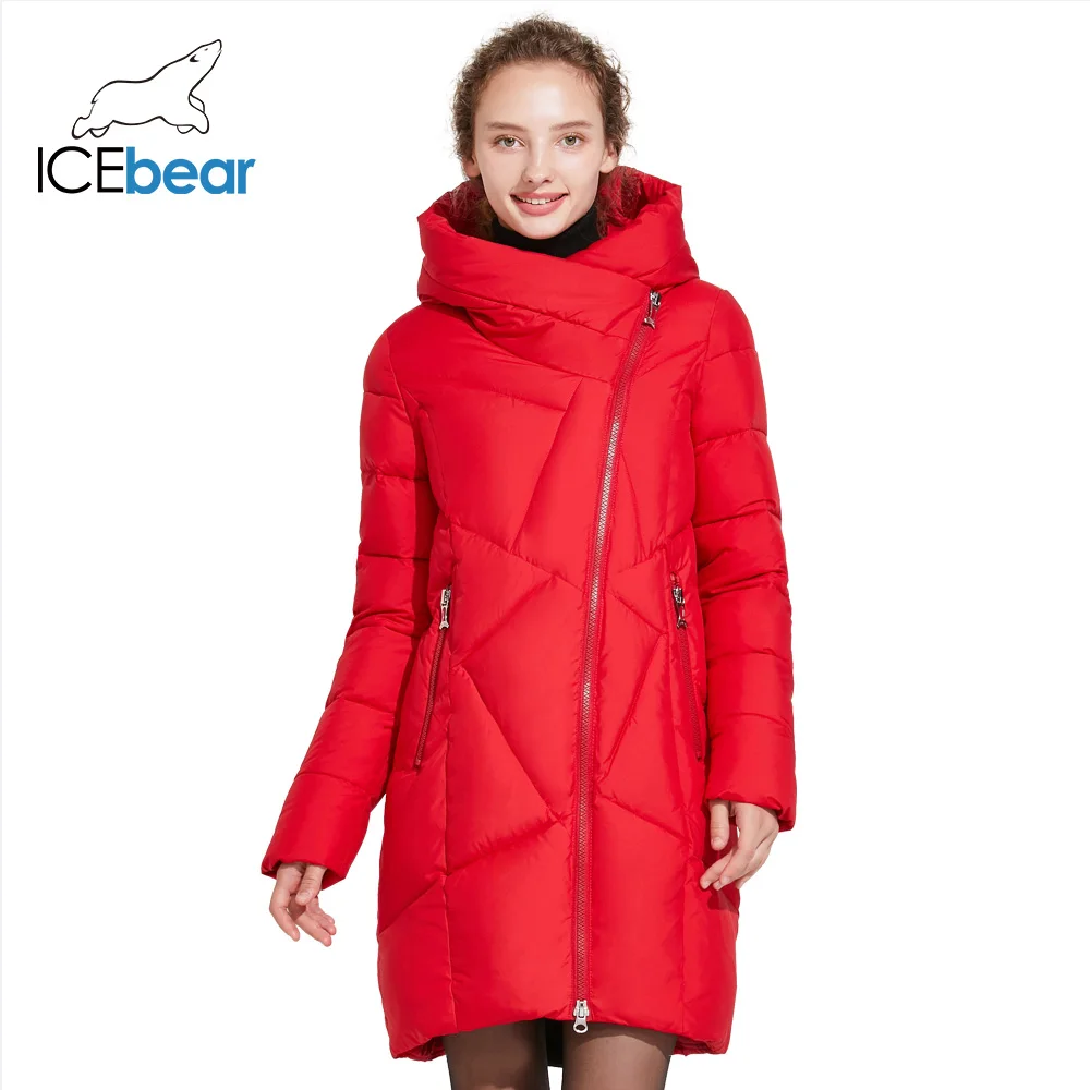 Куртка на косой молнии ICEbear 16G631D|women winter coat|winter coatquilted parka |