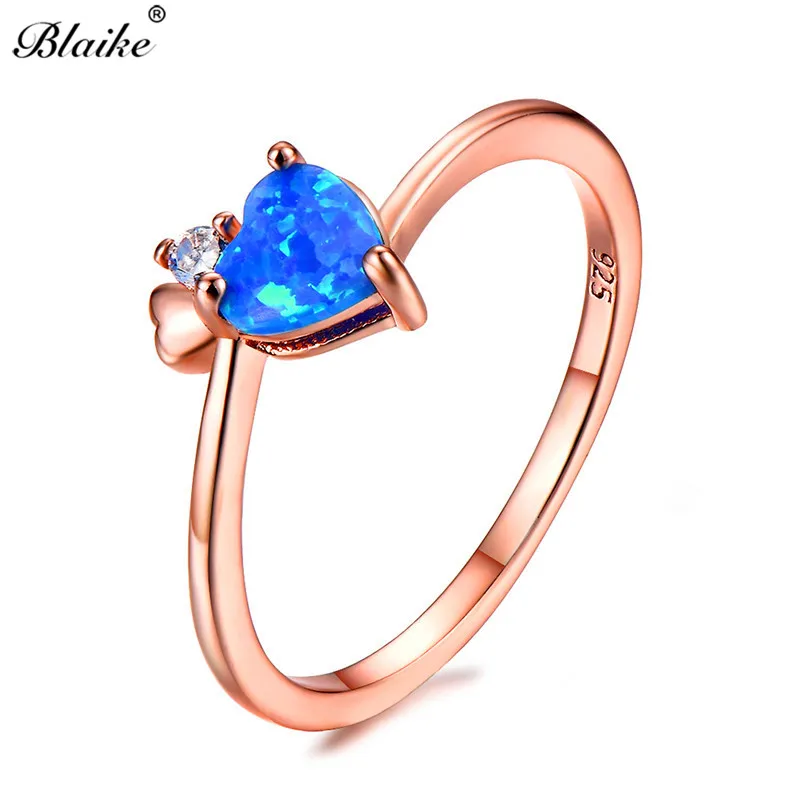 Кольца Blaike с голубым/белым/фиолетовым огненным опалом для женщин винтажные из