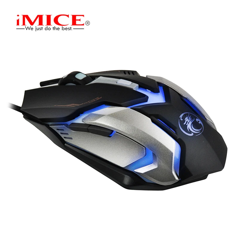 IMICE Проводная игровая мышь USB оптическая 6 кнопок V6 2400 точек/дюйм компьютерная ПК