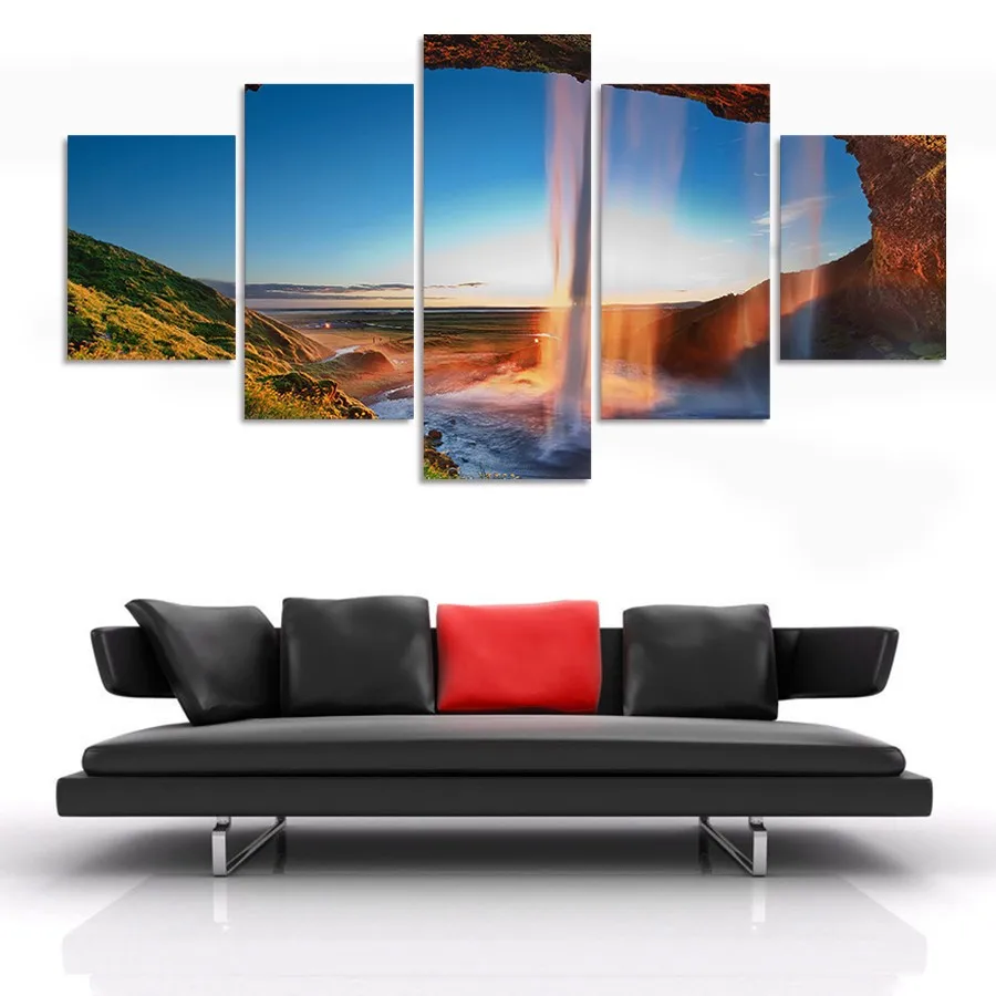 Wall Art Холст Картины дома декоративные Гостиная HD печатный плакат 5 шт. Радуга