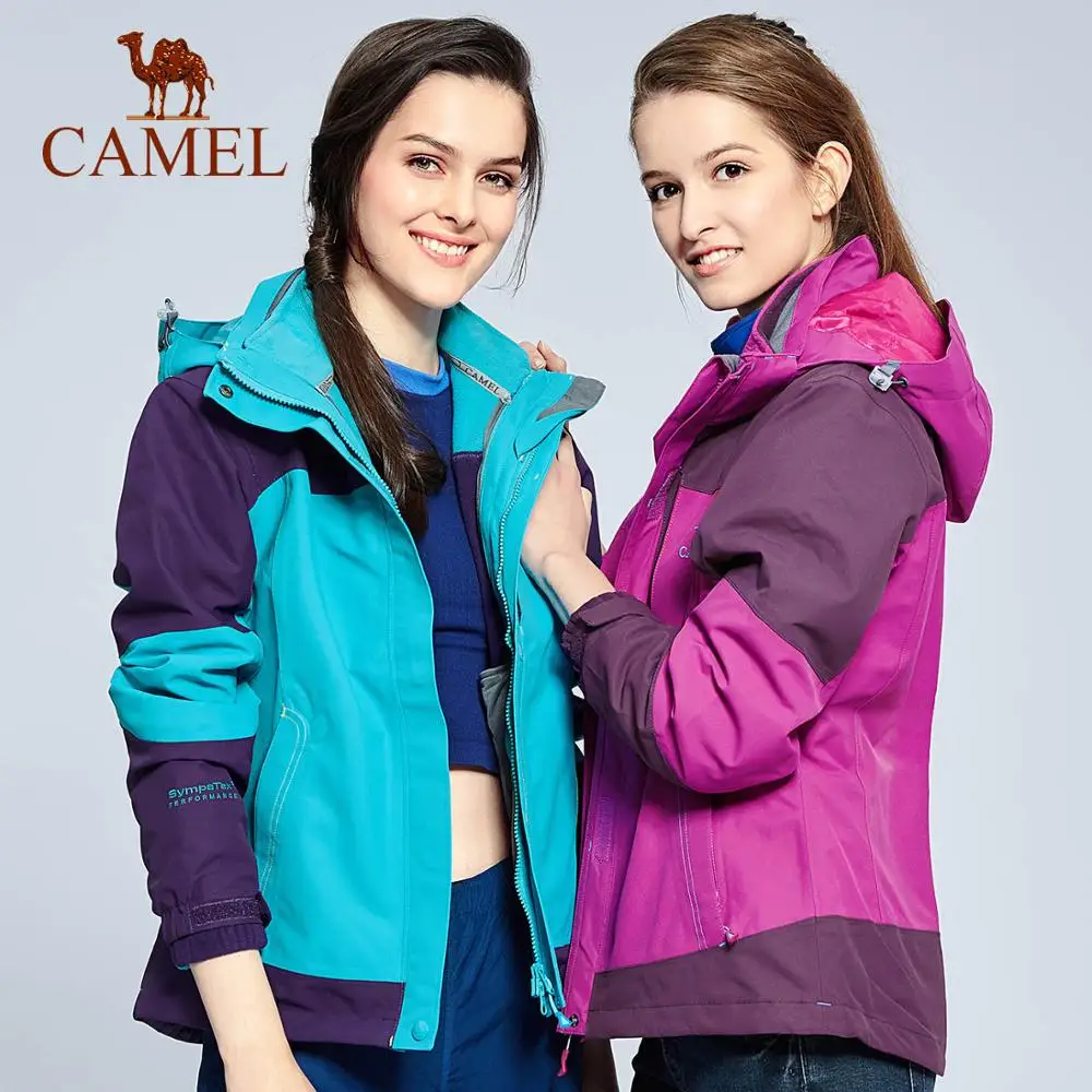 CAMEL Женская куртка 3 в 1, теплая, ветрозащитная, водонепроницаемая, дышащая, Спортивная, походная, походная, дождевик