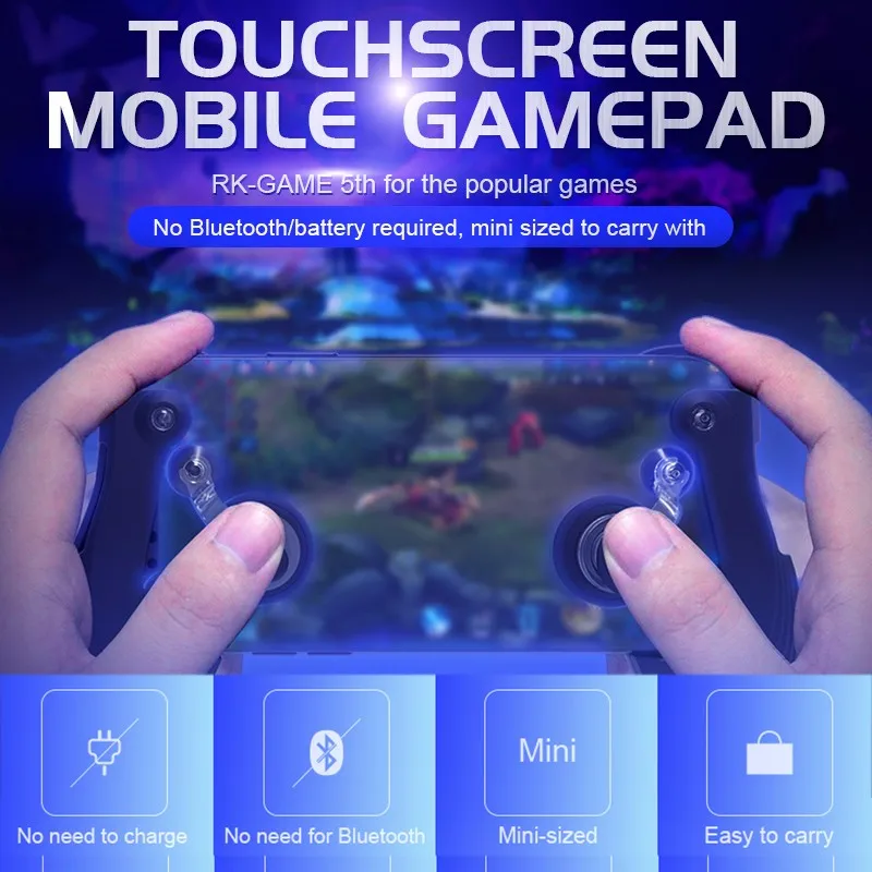 RKGAME игровой контроллер геймпад сенсорный экран мобильный телефон игровой джойстик геймпад для IOS Android смартфон планшет игра присоска