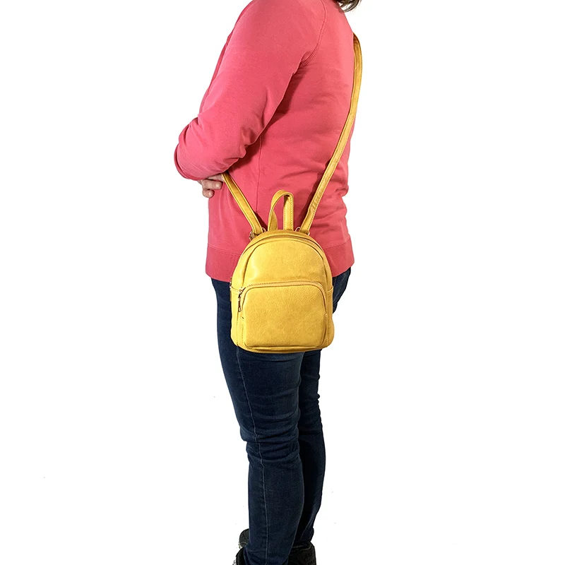 Women small convertible backpack school shoulder bags with front pocket solid PU luxury famous brand design HLLS67 | Багаж и сумки