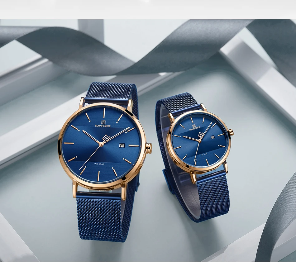 Couple watch NAVIFORCE Men Casual Dress Luxury Women Quartz Wristwatch Clock For Male Female waterproof Sport Lovers Watch