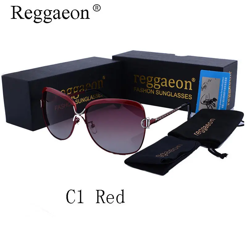 Женские градиентные поляризованные линзы reggaeon модные роскошные солнцезащитные