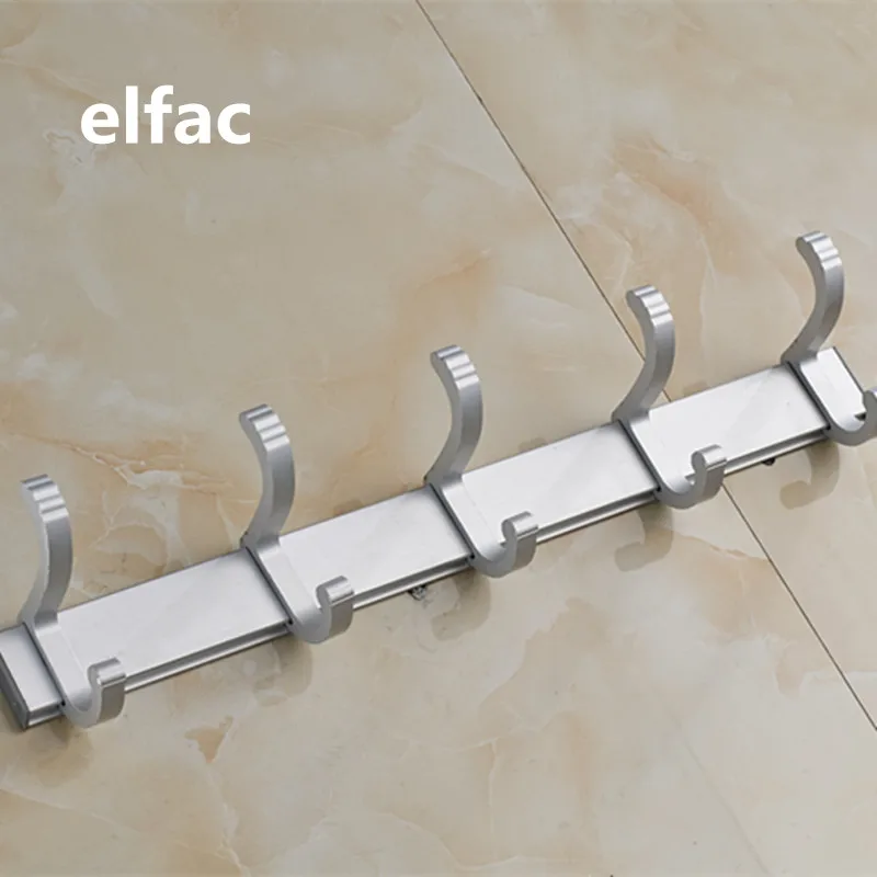 Elfac пять Крючки халат стены крюк Высокое качество Кухня Аксессуары для ванной