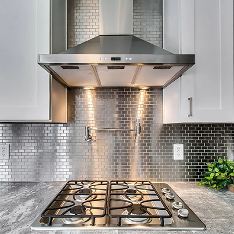 Оптовая продажа нержавеющая сталь сделай сам водостойкая Настенная Наклейка для