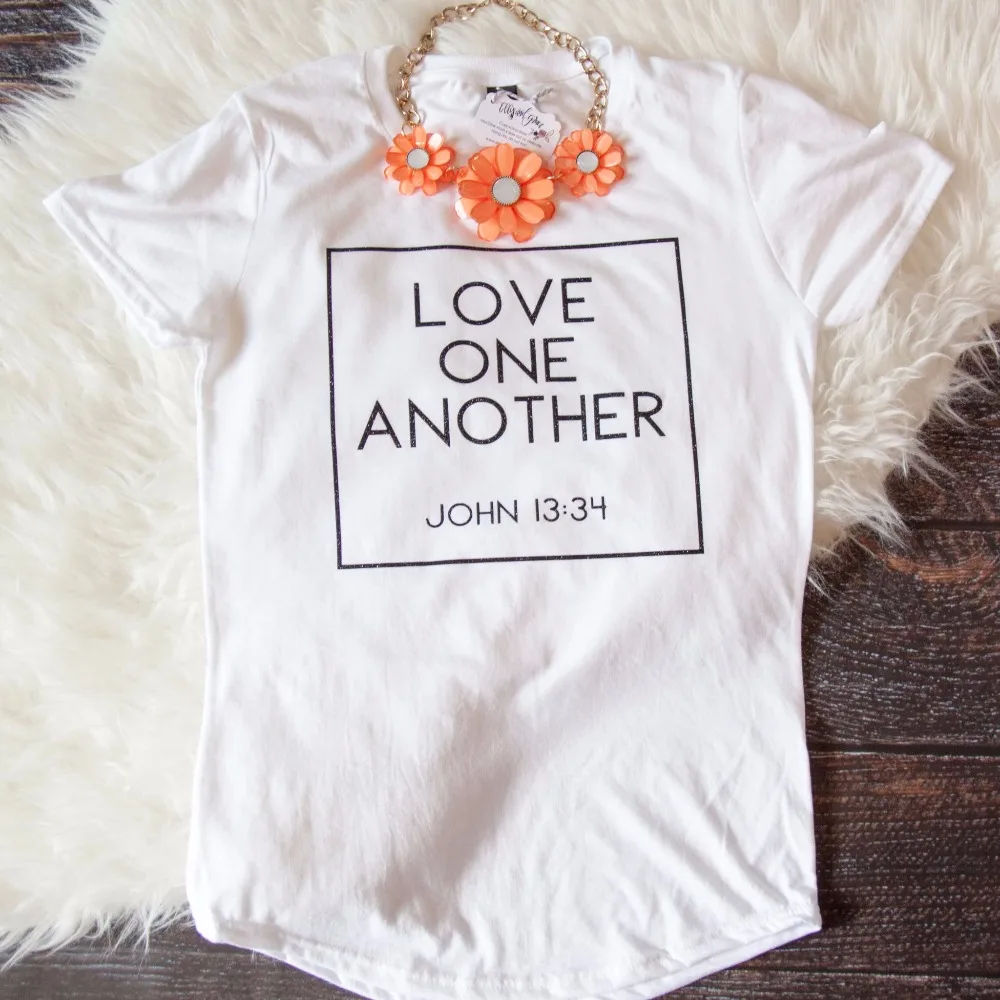 

Love One Another Triblend Christian Tee Shirt women fashion slogan unisex t-shirt quality cotton casual baptism vintage art tops