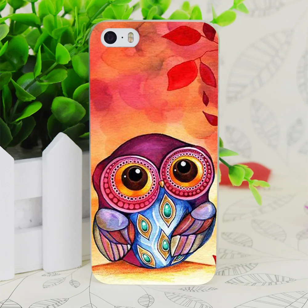 C0865 Owl S First Fall Leaf Transparent Hard Thin Case Skin Cover For Apple IPhone 4 4S 4G 5 5G 5S SE 5C 6 6S Plus |