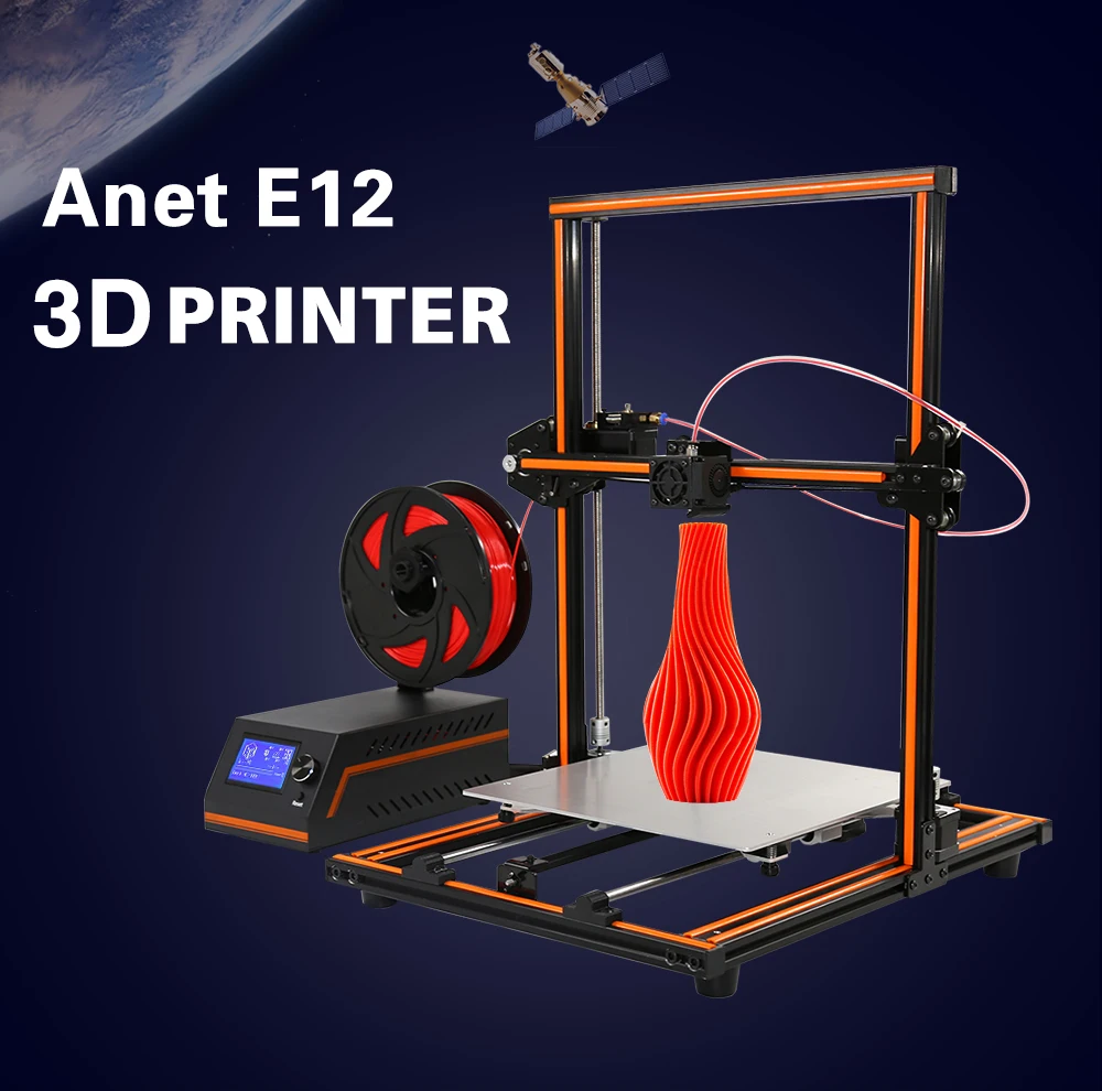 Anet E12 алюминиевая рама + стальной корпус Высокоточный 3d металлический принтер