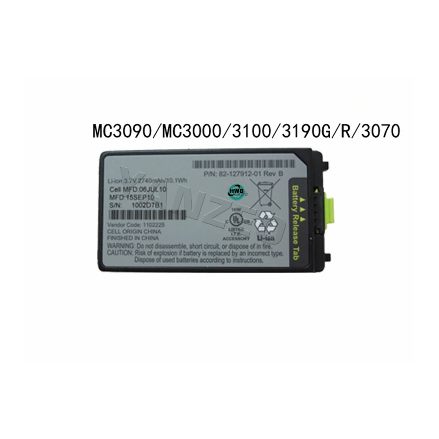 For MOTOROLA/SYMBOL 82-127912-01 82-127912-02 MC3100 MC3190 MC3000 MC3090 2740mAh/4800mA Battery Replacement |