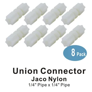 Соединитель Jaco Nylon, 14 дюйма x 14-дюймовые трубные фитинги систем обратного осмоса и фильтра для воды, 8 шт.
