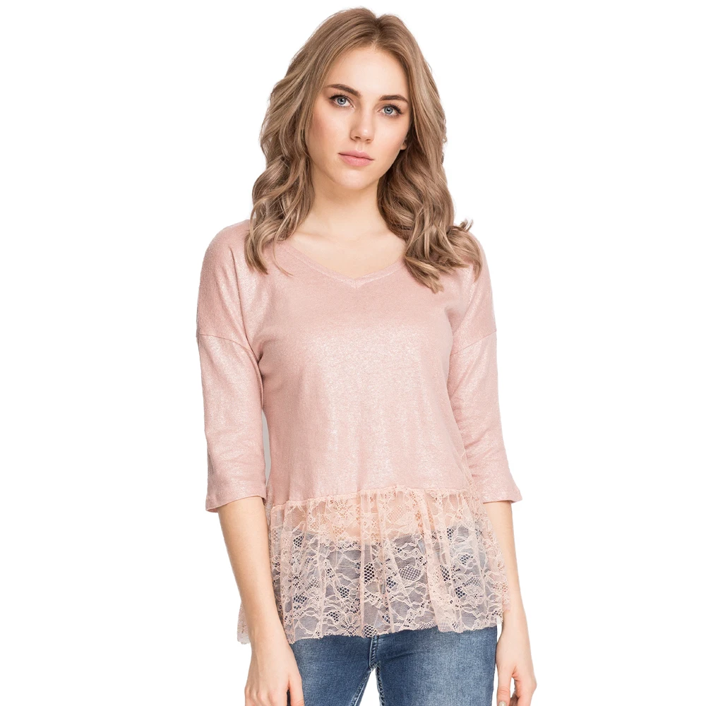 Нежная блуза с кружевом Gloria jeans женская GTS014568|blouse blouse|blouses for womenblouses & shirts |
