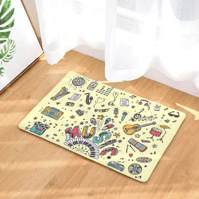 11 BLRISUP 40x60 см музыка рифма Примечания коврик с рисунком кухонный ковер вход в ванную комнату нескользящий дверной коврик напольный околодверный коврик коврики - Цвет: 11