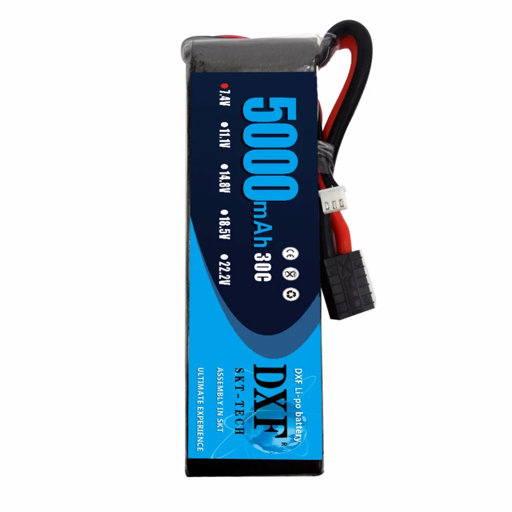 Аккумуляторная батарея DXF Lipo 2S 5000 мАч 7 4 В 30C для 1/10 автомобиля 1/8