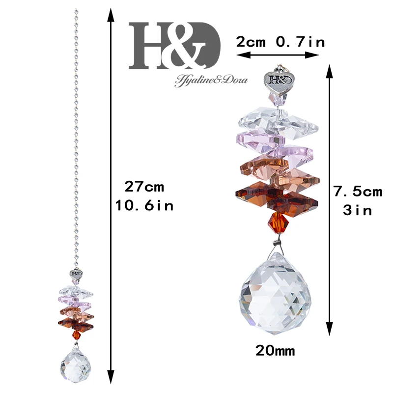 H &amp D хрустальная люстра шар Ловец Солнца висячий орнамент Радужное окно Suncatcher
