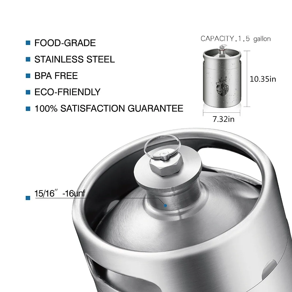 Бочонок STORM 304 нержавеющая сталь 5L/3.6L/2L мини бочонок пиво стиль Ворчун портативный