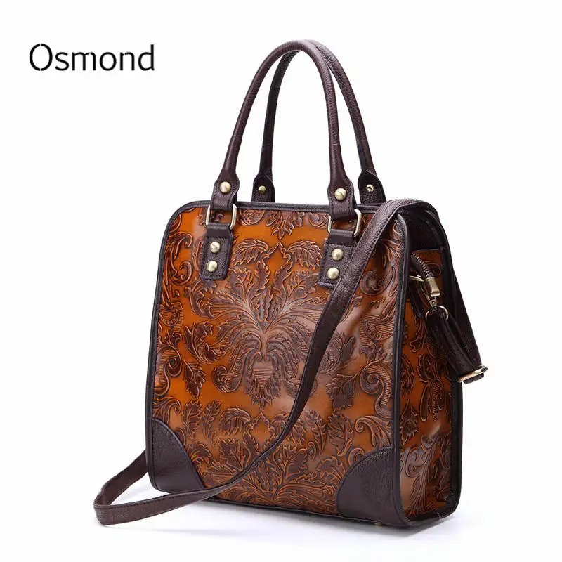 Osmond новые женские сумки тисненый процесс модный портфель мессенджеры Сумка
