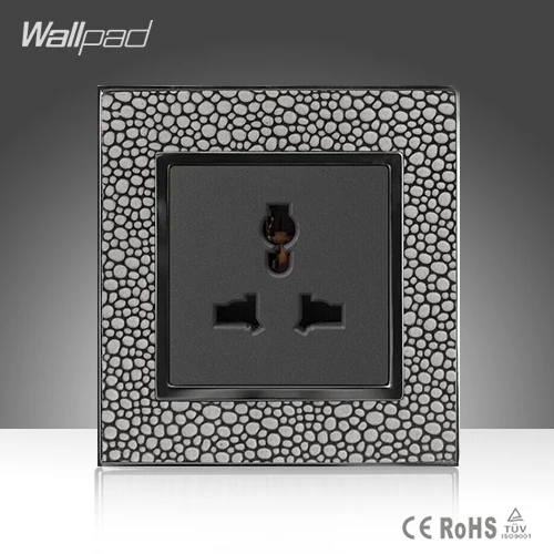 Новейшая технология Wallpad гостиничная жемчужная кожаная рамка 86*86 мм 3 контакта 10A