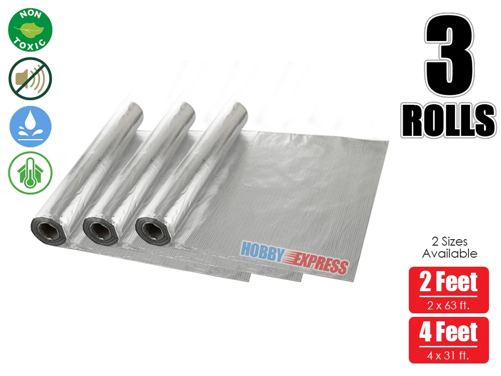 Arrowzoom 3 рулона 375 кв. футов (2x63 футов/4 фута x 31 фут) крыша чердак пол светящаяся