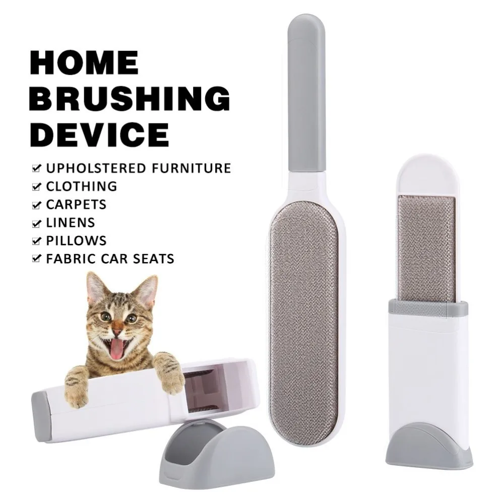 Щетка для удаления волос и ворса домашних животных с самоочищающейся основой