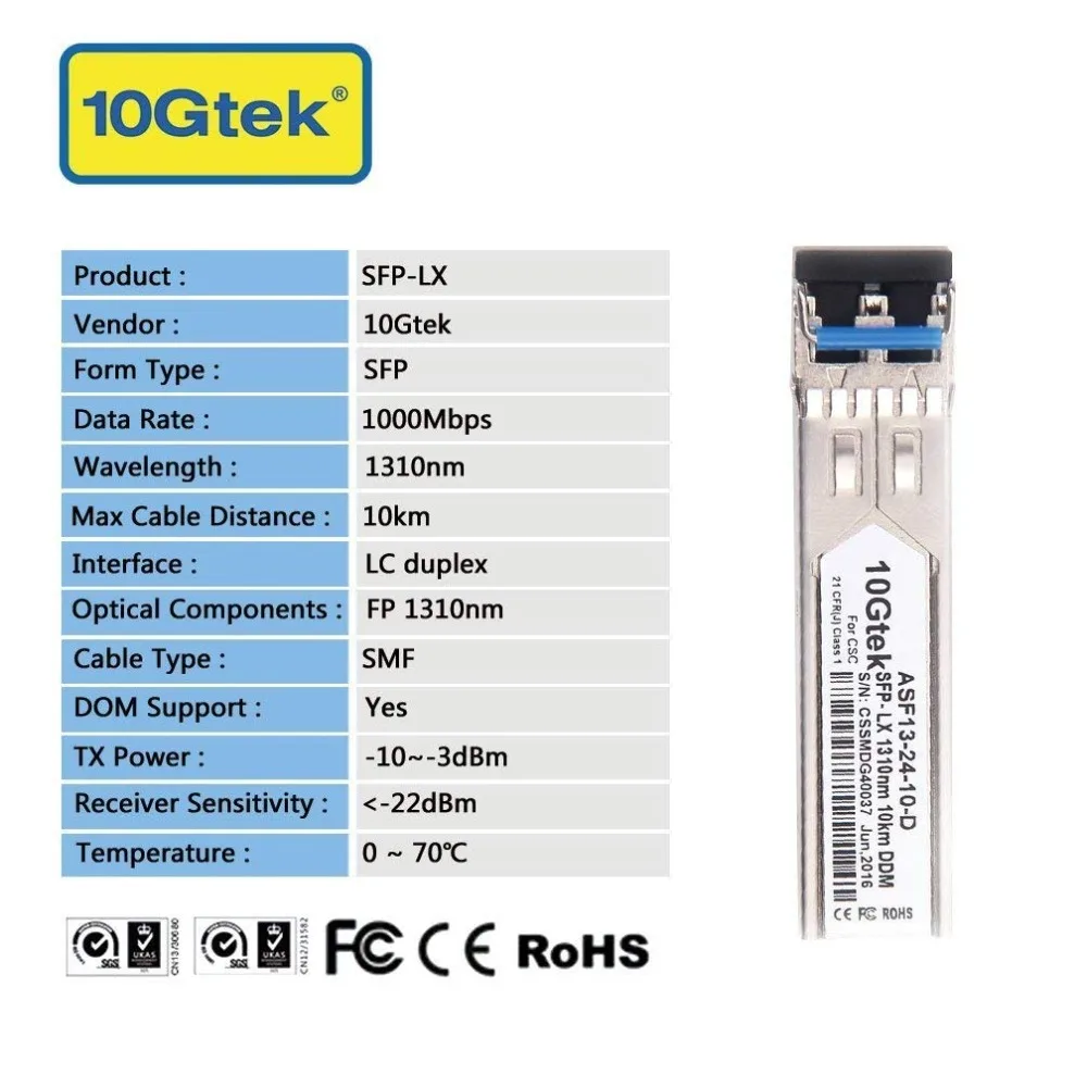 1 25 ГБ 10 км SFP LX/LH для GLC LH SMD/GLC SM/SFP GE L 1000Base волоконно оптический модуль