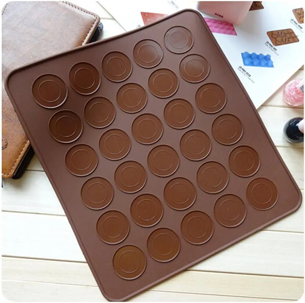 Silicone Macaron Kit Baking Mold Set of Pastry Mat and Decorating Piping Pot with 4pcs Nozzles-Crystallove | Дом и сад