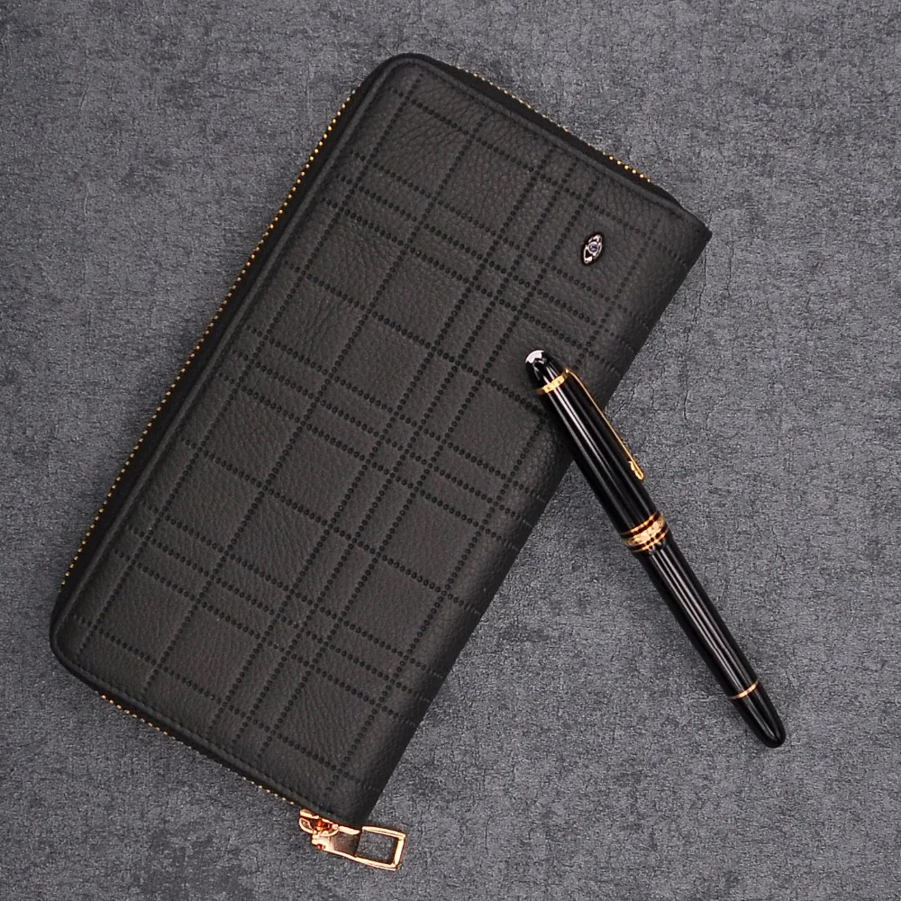 Мужской умный клатч Modoker, черный клатч из натуральной кожи с USB-зарядкой, GPS-трекером и Bluetooth-локатором от AliExpress RU&CIS NEW