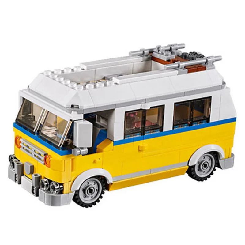 31079 391 шт 3-в-1 Sunshine Surfer Van Модель Строительный блок обучающая игрушка DIY для детей