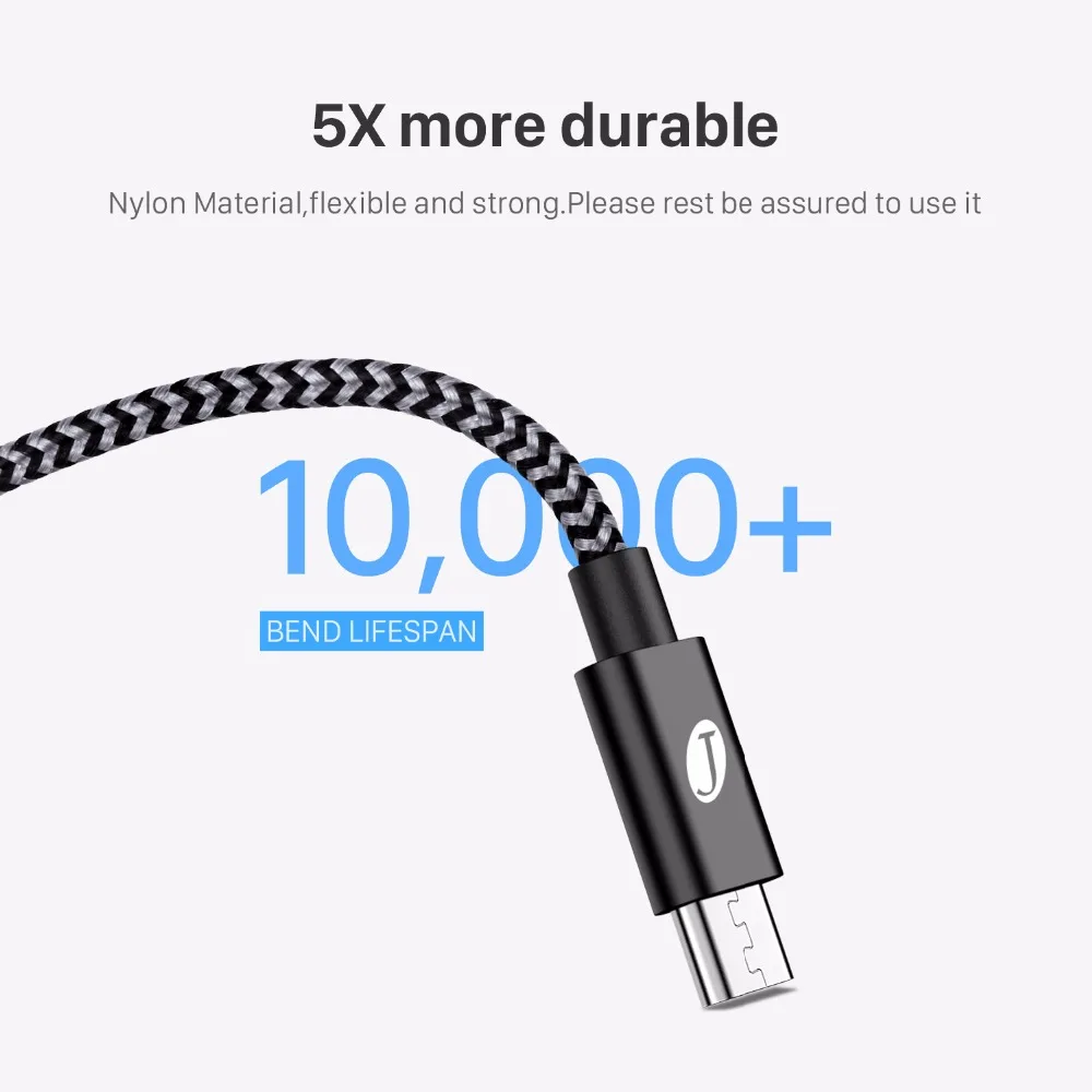 J Jecent 3 упак./лот Micro USB кабель Быстрая зарядка Android Дата-зарядное устройство