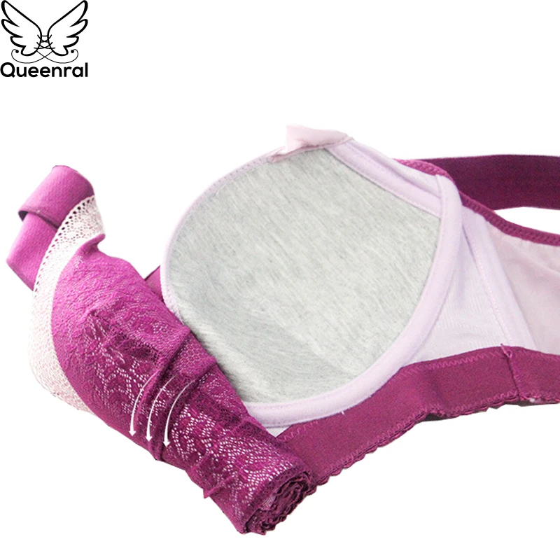 Queenral CDE Бюстгальтер Push Up Бюстгальтеры Для Женщин Плюс Размер Bralette BH 44 46 48 50 52