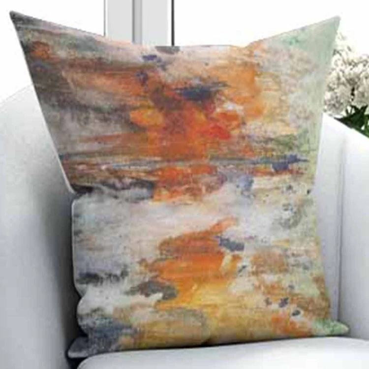 

Else Orange Yellow Gray Blue Watercolor Nordec 3D Print Microfiber Throw Pillow Case Cushion Cover Square Hidden Zipper 45x45cm