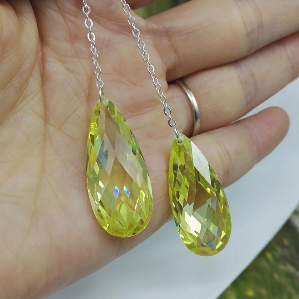 Fashion Jewelry Waterdrop Rhinestone Long Chain Dangle Hook Linear Earrings | Украшения и аксессуары