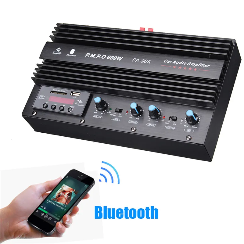 1500 Вт HIFI стерео усилитель мощности класс AB беспроводной усилитель звука bluetooth вход USB/AUX/SD/FM радио с пультом дистанционного управления