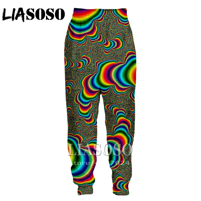 LIASOSO, 3d принт, для мужчин и женщин, Мультяшные психоделические длинные спортивные штаны, зимние штаны, аниме, милые, повседневные, забавные,, брюки E295 - Цвет: 13