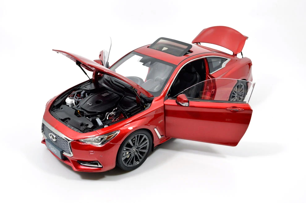 Оригинальная модель Paudi 1:18 1/18 масштаб Infiniti Q60 2018 красный литой модельный
