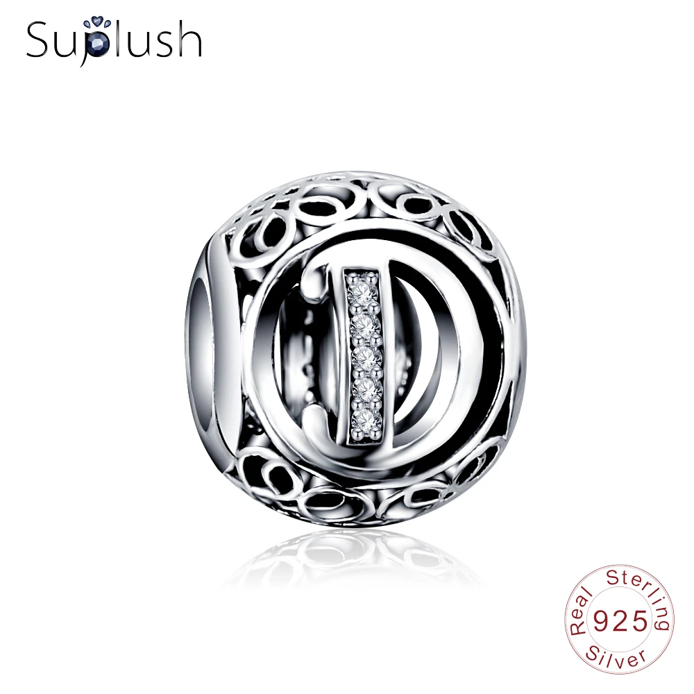 Suplush подлинный Стерлинговое Серебро 925 пробы винтажный A to Z Pave AAA CZ Алфавит буквы