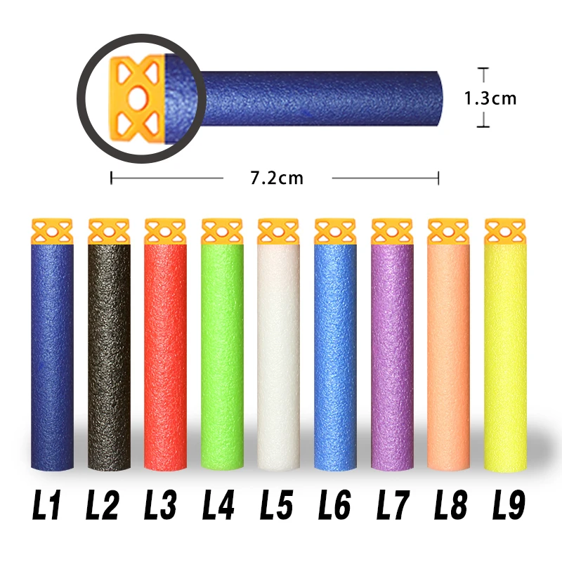 100 шт. разноцветные пули для пистолета 7 2 см|toy gun bullets|gun bulletdart toy |