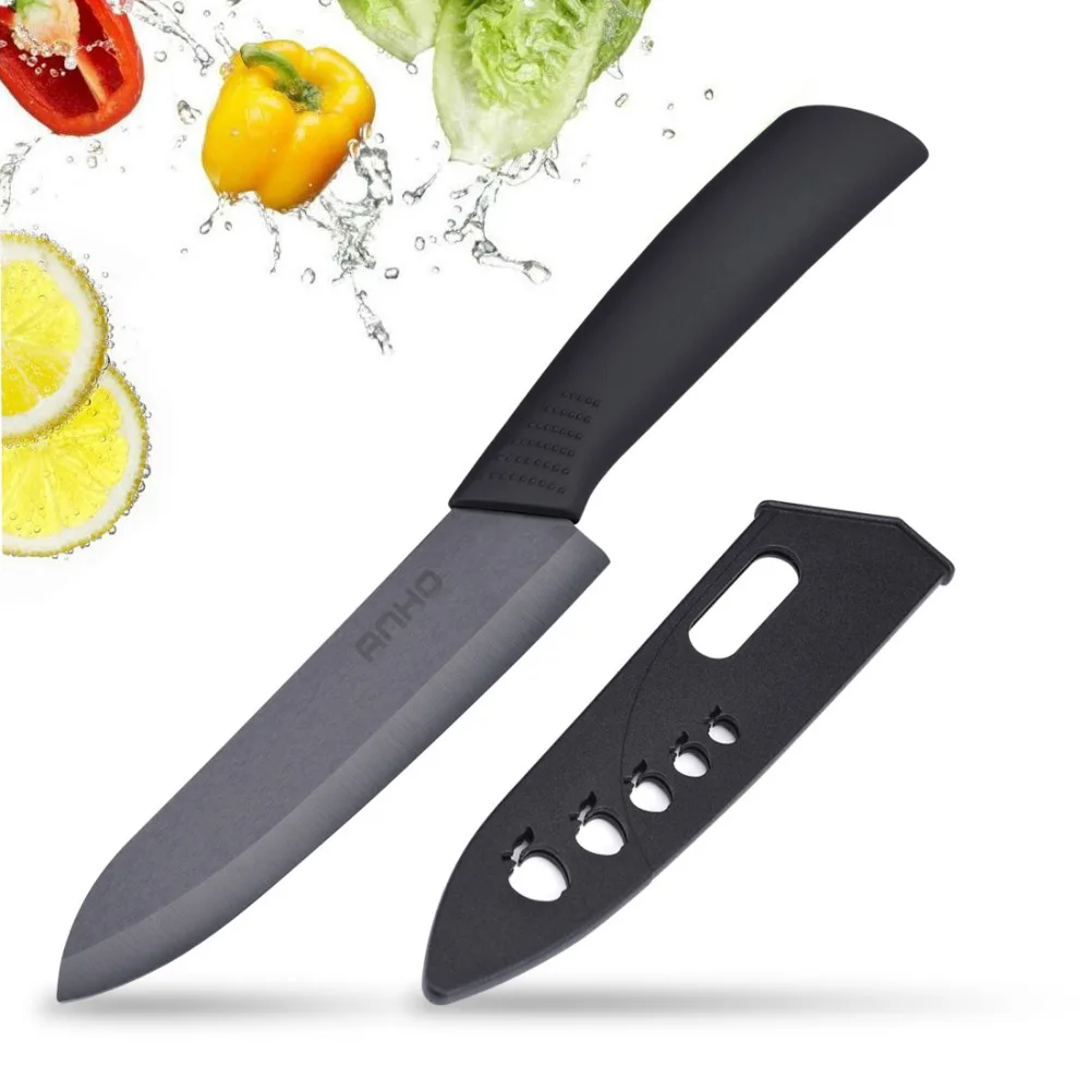 ANHO Керамические ножи черный/зеленый кухонный нож с ручкой 3 &quot4&quot 5 &quot6&quot Kkitchen