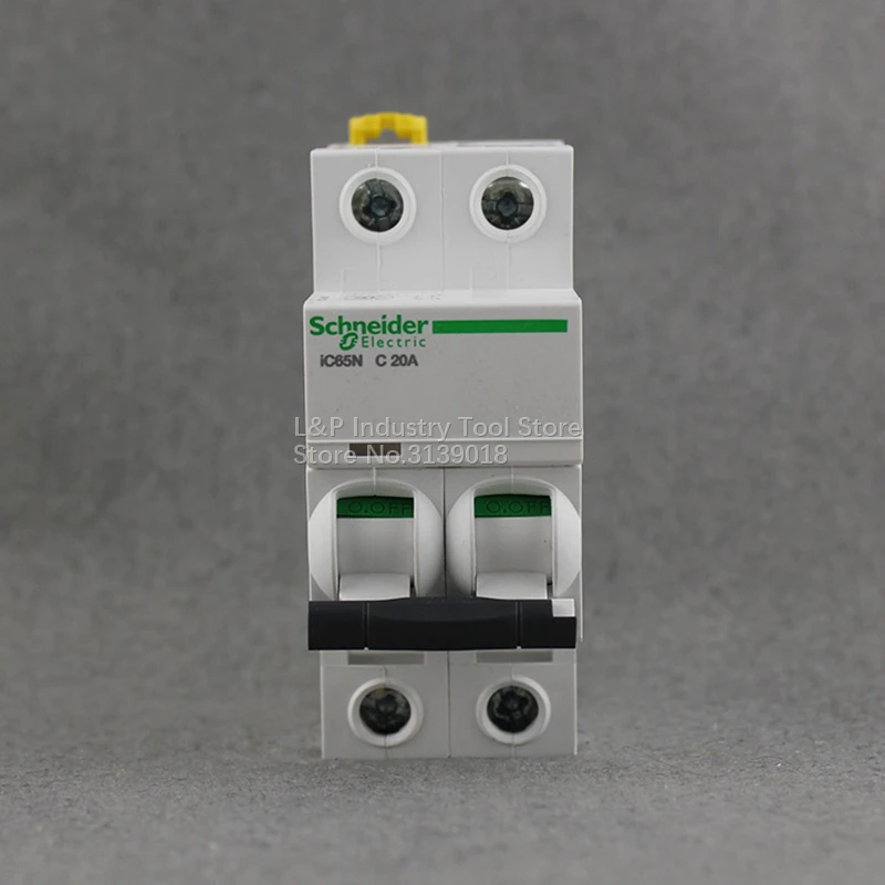 100% Новый оригинальный Schneider IC65N 2P C20A A9F18220 Вакуумный Автоматический выключатель MCB