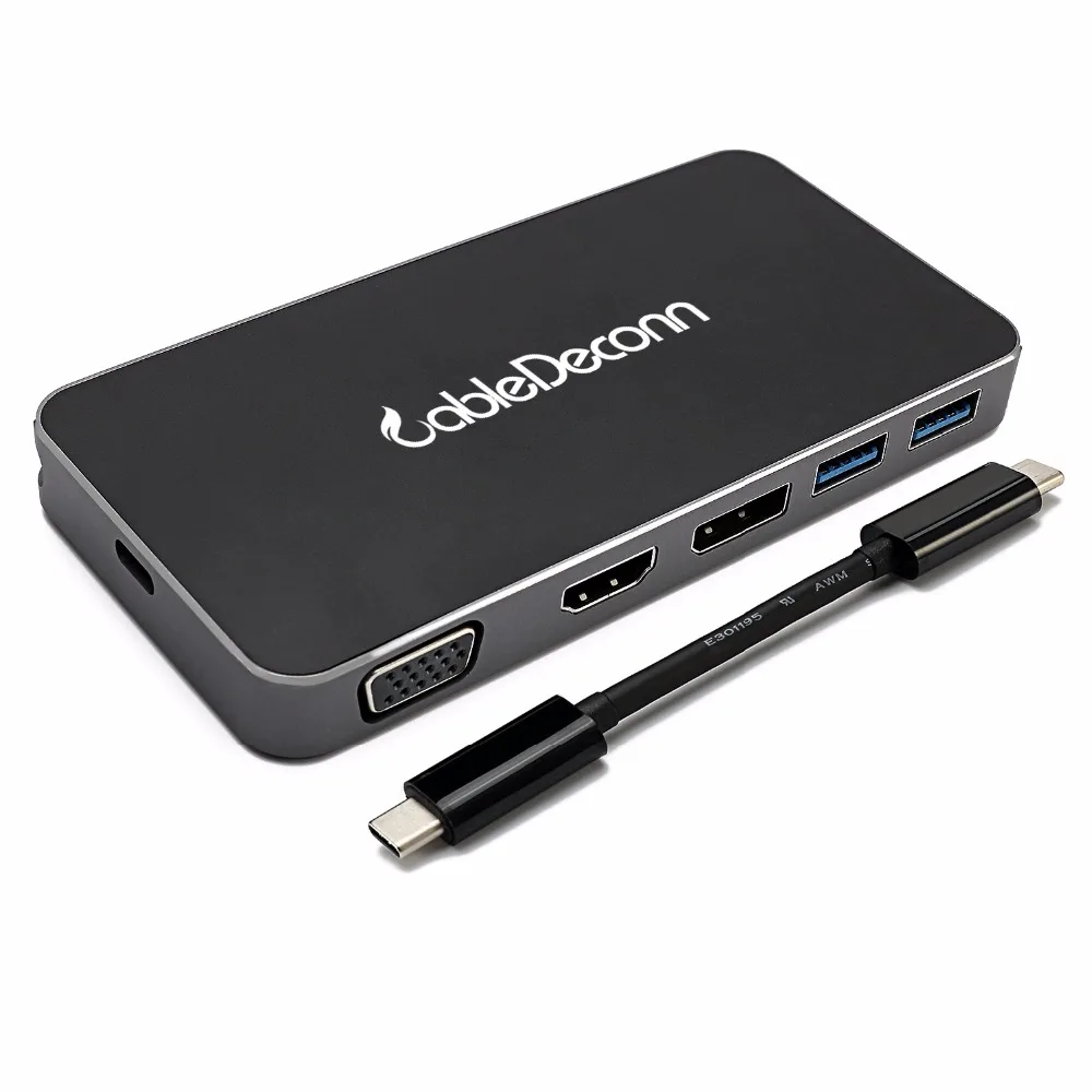 USB C концентратор usb3.1 type c док станция для к hdmi vga displayport MINI DP адаптер конвертер Macbook