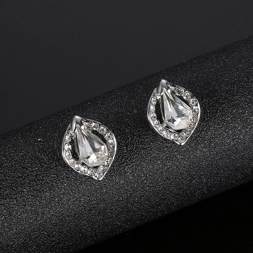 Women's Jewelry Set Bridal Wedding Rhinestone Necklace Earrings Open Bangle | Украшения и аксессуары