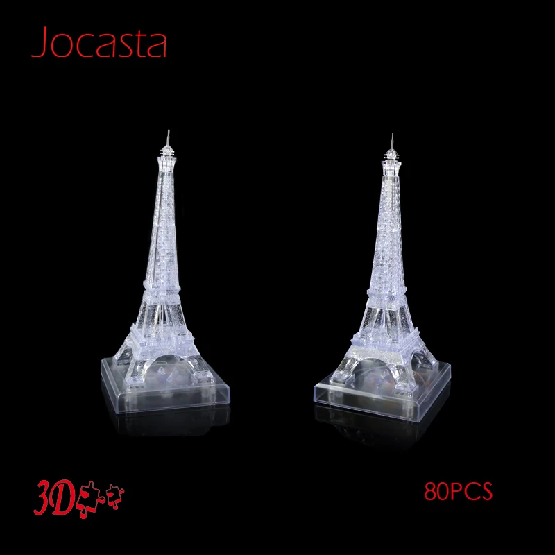 3D пазл с кристаллами в сборе Эйфелева башня Парижа светодиодный вспышка и