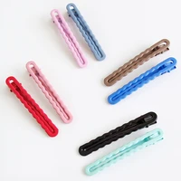 2 pcsset new product of girls sweet cream color drop glaze hair clip woman simple temperament wave clip hair accessory