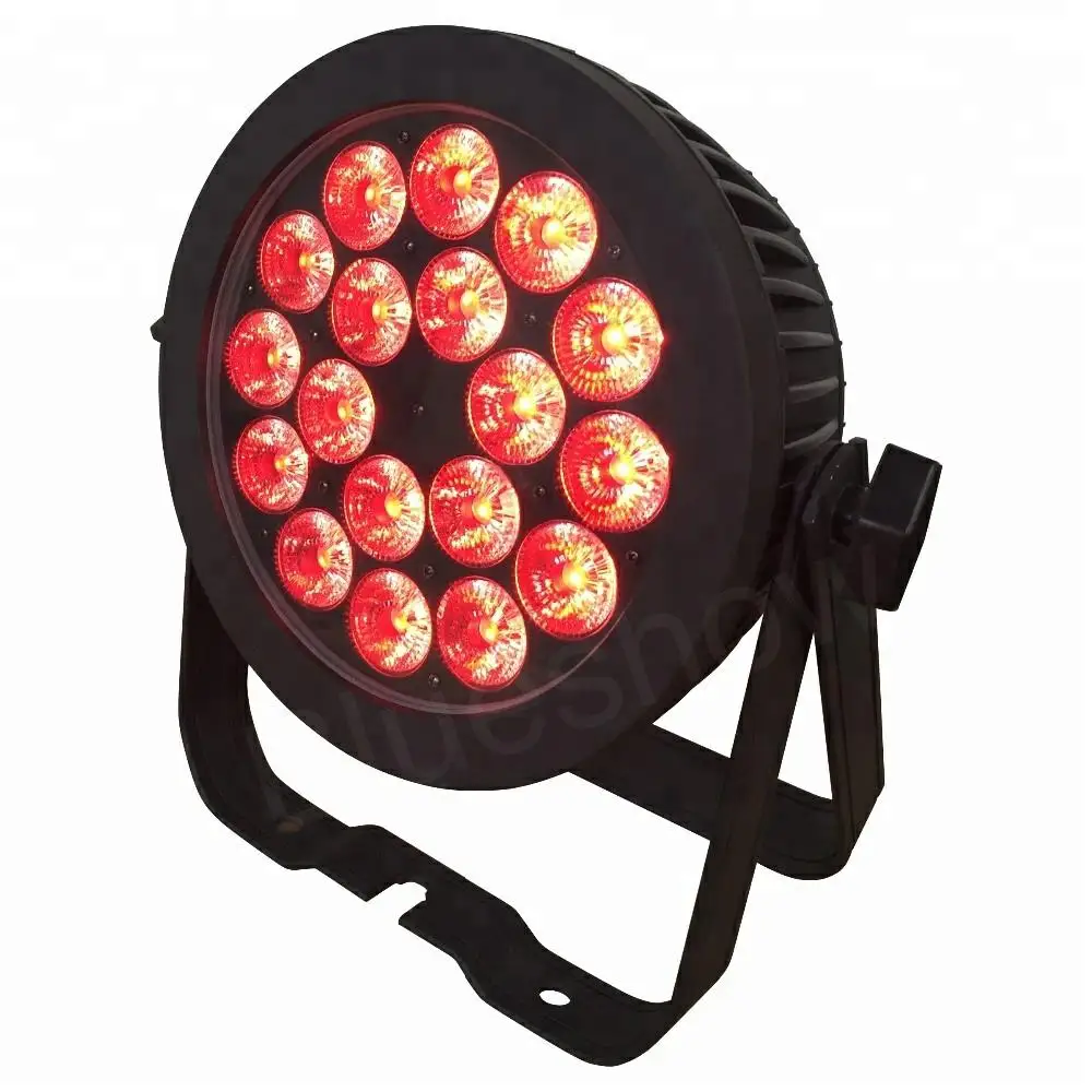 Налогов нет на заказ 4 шт./флайткейс наружный светодиодный прожектор RGBWAUV 6 в 1 18x18 Вт сценический свет dmx-питание IP65 влагозащищенный плоский прожектор 64 вкл.