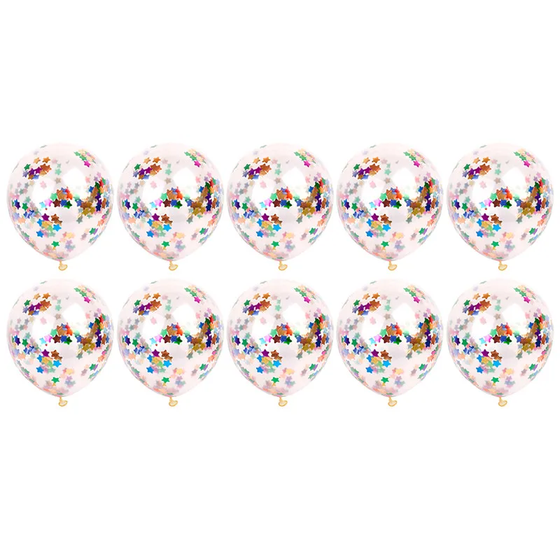 10pcs 12inch Конфетти шары латексные шары трубки держатель воздушных шаров для вечерние украшения свадьбы Дети День рождения шары Декор - Цвет: 10pcs 12inch
