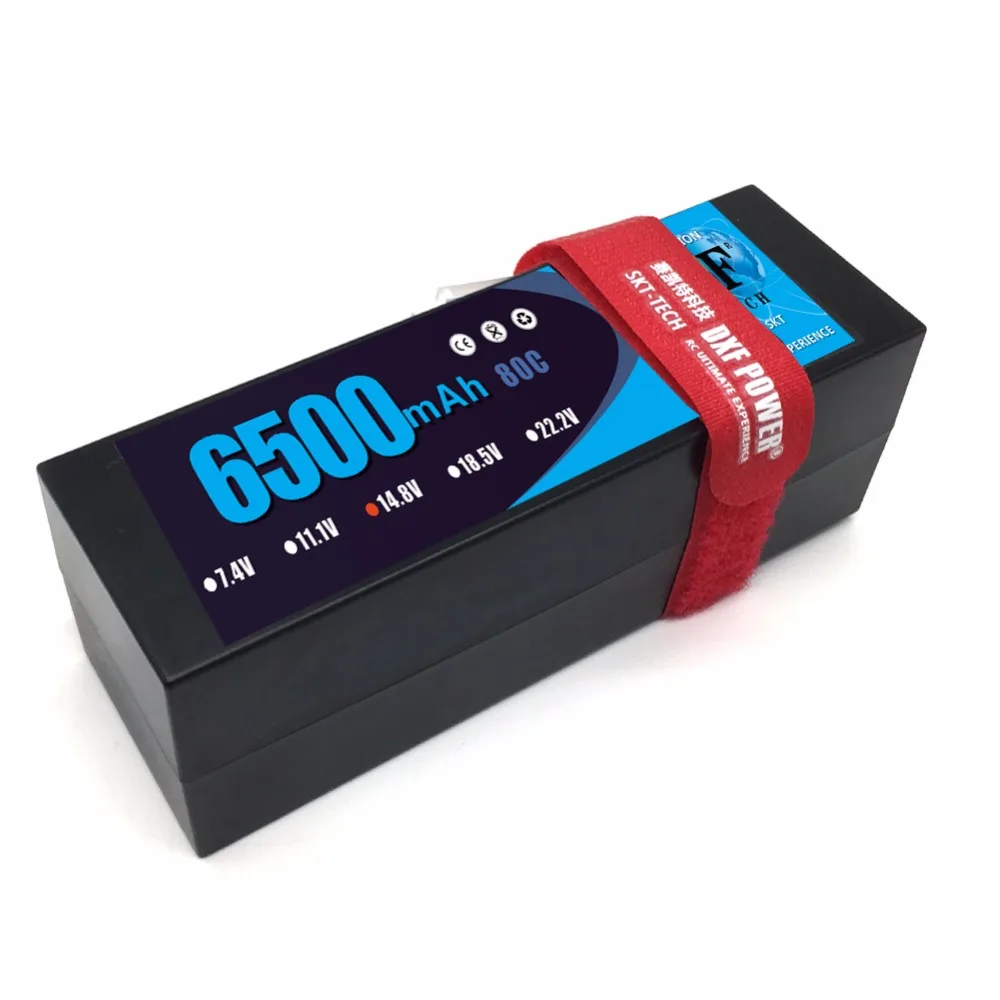 Аккумулятор DXF Lipo 4s14.8V 6500mAh 80C MAX 160C Жесткий Чехол для 1:8 1:10 RC Car E Buggy Truggy TRX | Игрушки и