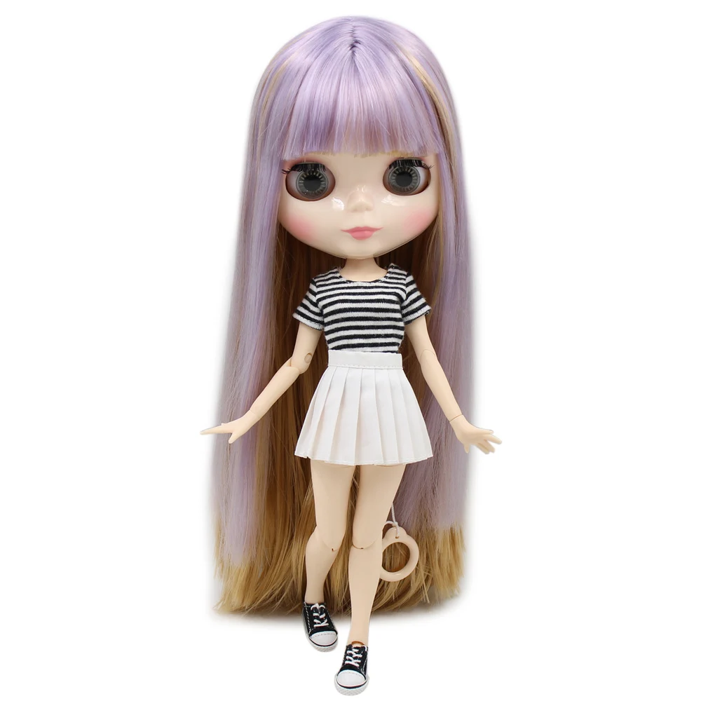 Кукла блайз ICY DBS серии № BL1049/0538 фиолетовая Смешанная с коричневыми волосами