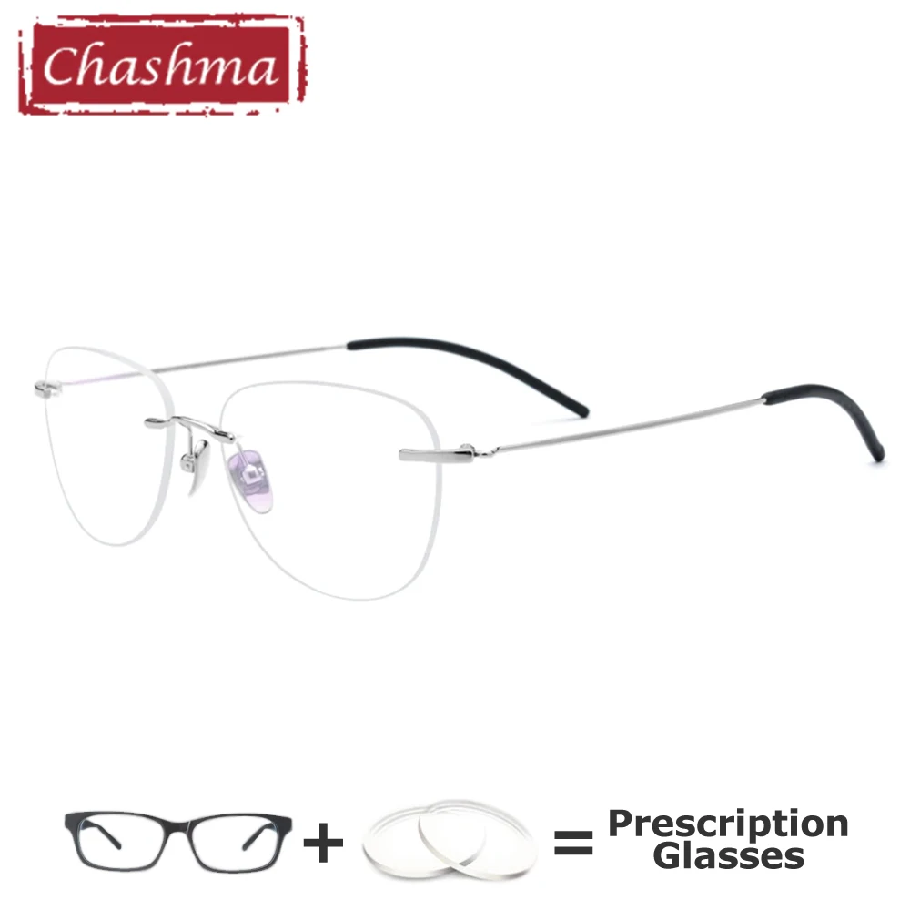 Очки без оправы для мужчин и женщин легкие антибликовые прогрессивные из титана