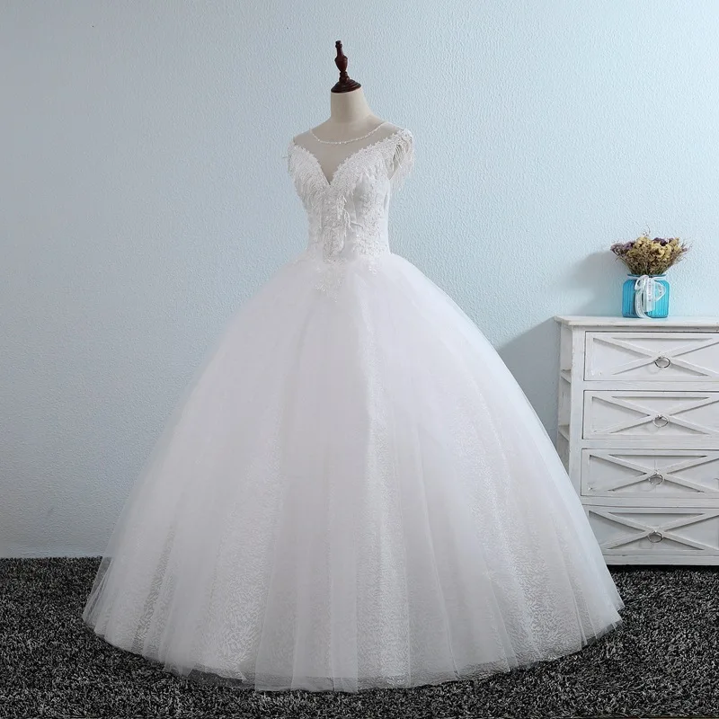De Mariage V образным вырезом без рукавов на шнуровке сзади 2019 новый корейский стиль